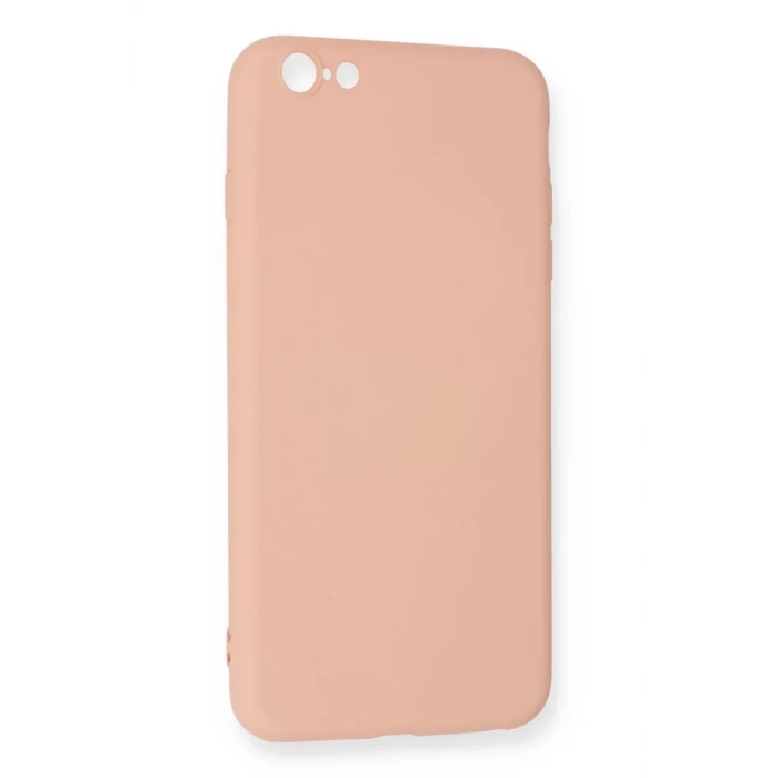 Newface Apple iPhone 6 Plus Kılıf Nano içi Kadife Silikon - Pudra