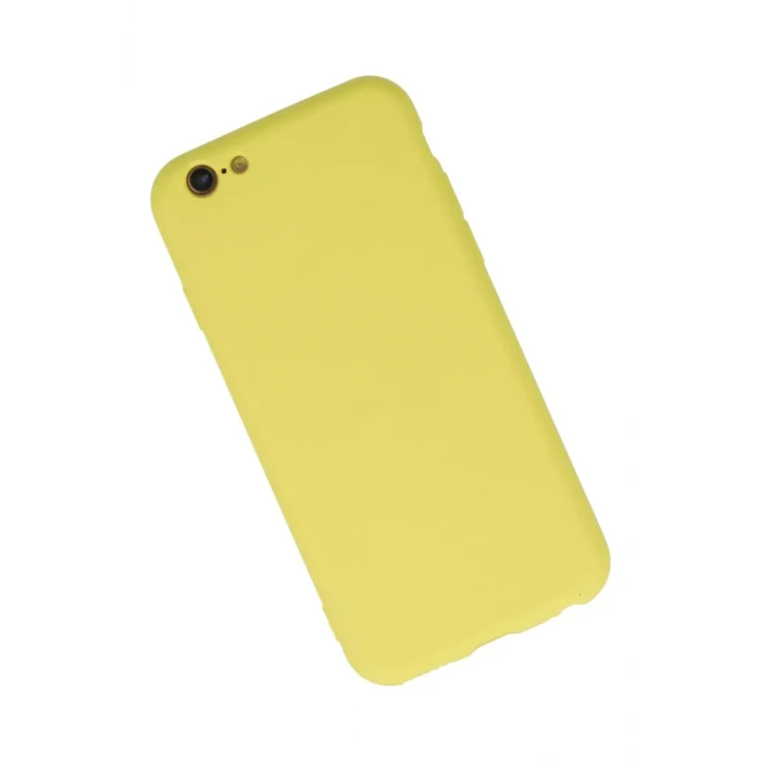 Newface Apple iPhone 6 Plus Kılıf Nano içi Kadife Silikon - Sarı