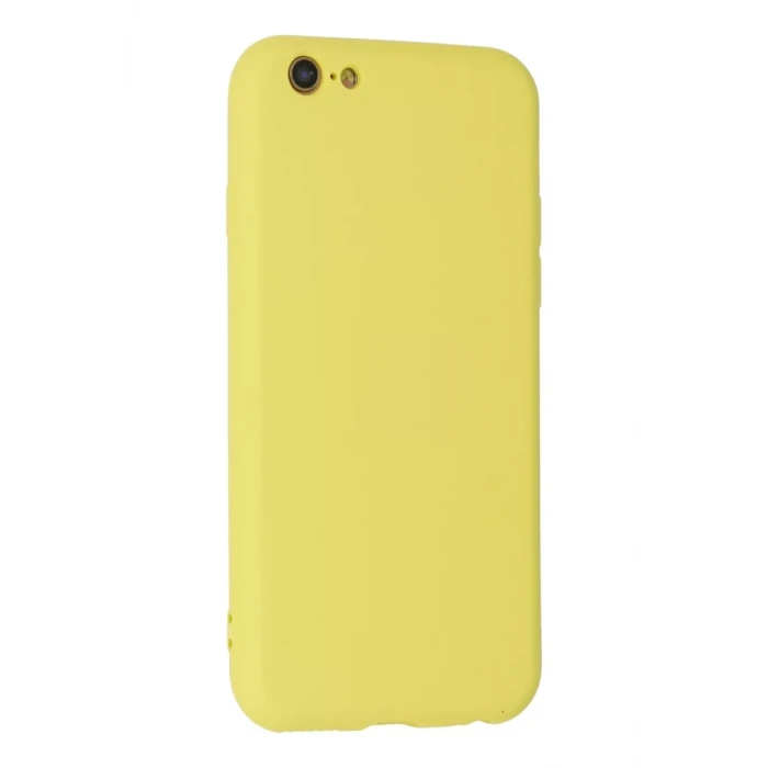 Newface Apple iPhone 6 Plus Kılıf Nano içi Kadife Silikon - Sarı