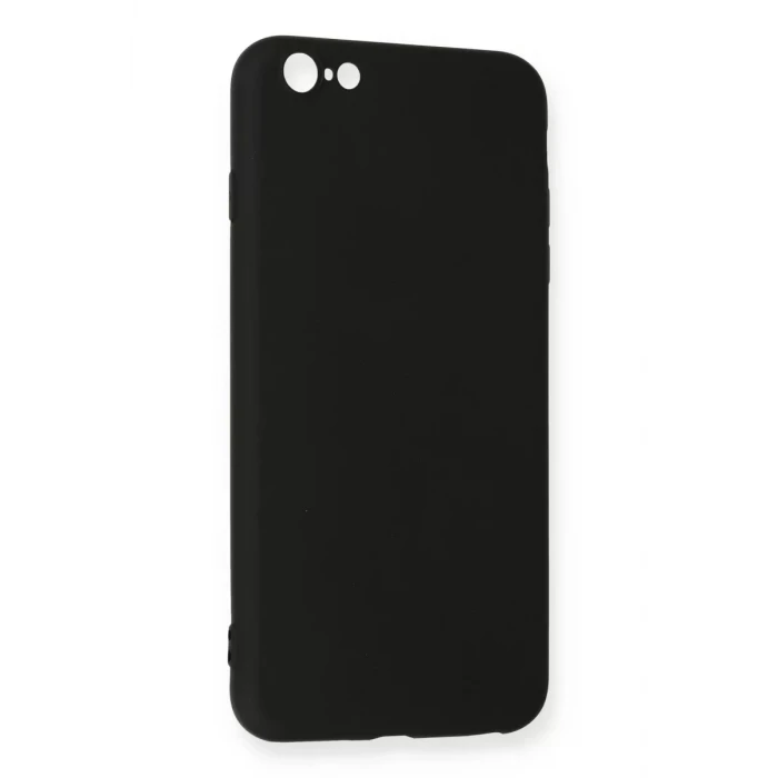 Newface Apple iPhone 6 Plus Kılıf Nano içi Kadife Silikon - Siyah