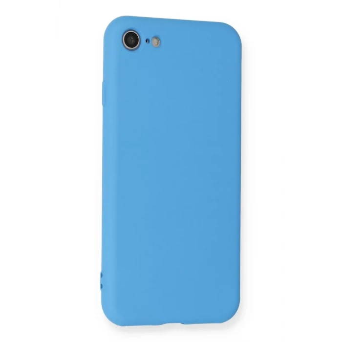 Newface Apple iPhone 7 Kılıf Nano içi Kadife Silikon - Mavi