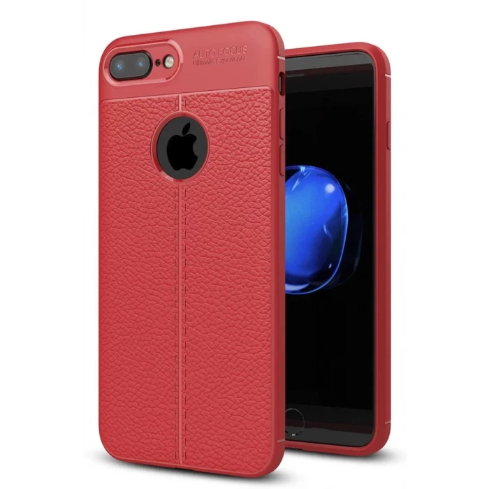 Newface Apple iPhone 7 Plus Kılıf Auto Focus Kapak - Kırmızı