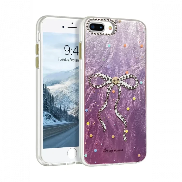 Newface Apple iPhone 7 Plus Kılıf Blade Aynalı Desenli Kapak - Desen 1