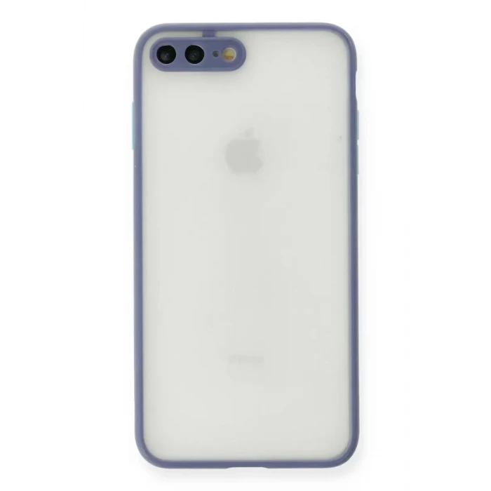 Newface Apple iPhone 7 Plus Kılıf Montreal Silikon Kapak - Gri