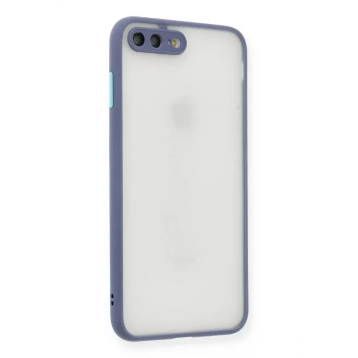 Newface Apple iPhone 7 Plus Kılıf Montreal Silikon Kapak - Gri