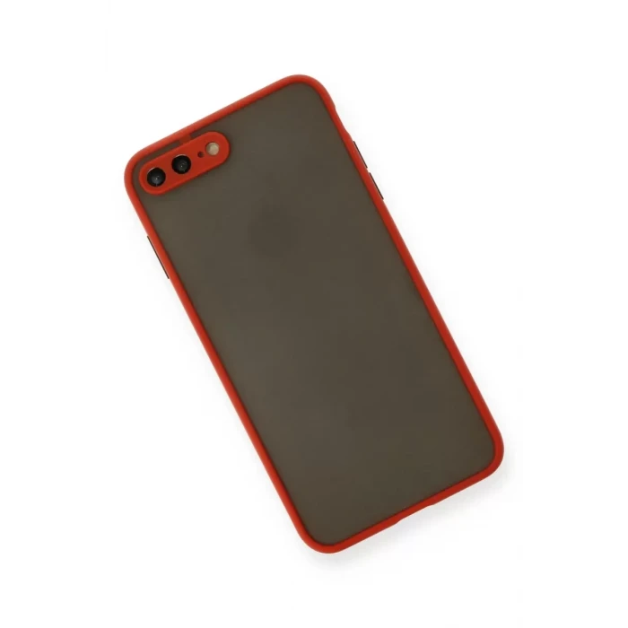 Newface Apple iPhone 7 Plus Kılıf Montreal Silikon Kapak - Kırmızı