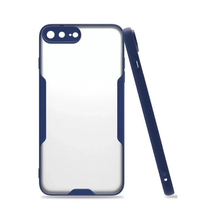 Newface Apple iPhone 7 Plus Kılıf Platin Silikon - Lacivert