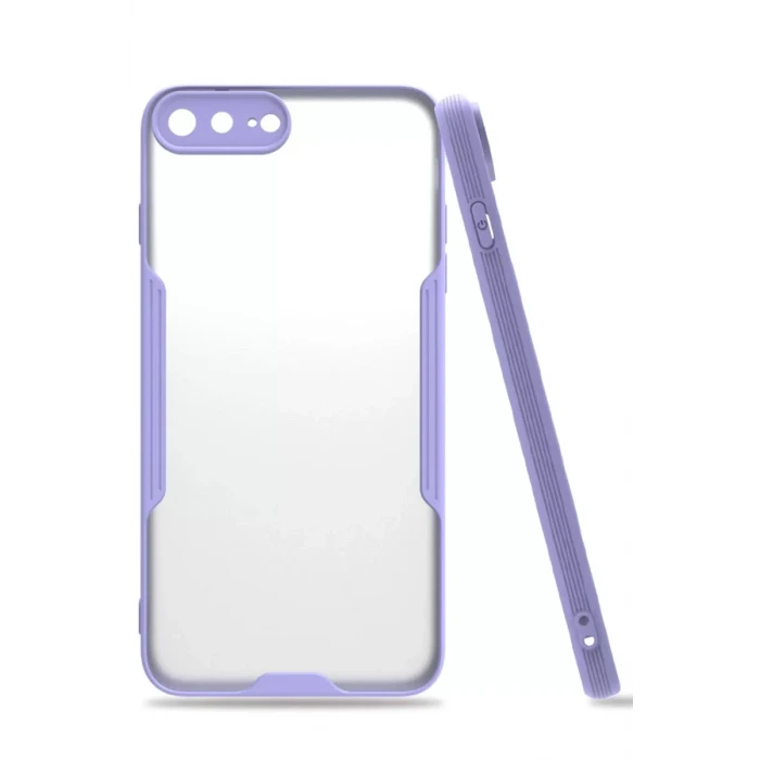 Newface Apple iPhone 7 Plus Kılıf Platin Silikon - Lila