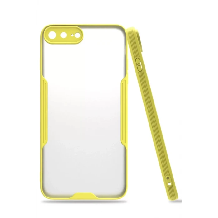 Newface Apple iPhone 7 Plus Kılıf Platin Silikon - Sarı