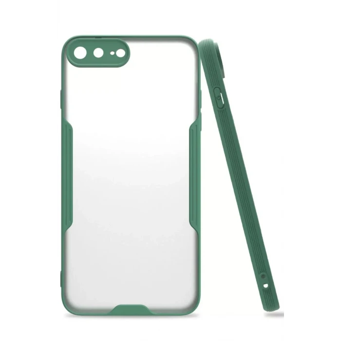 Newface Apple iPhone 7 Plus Kılıf Platin Silikon - Yeşil