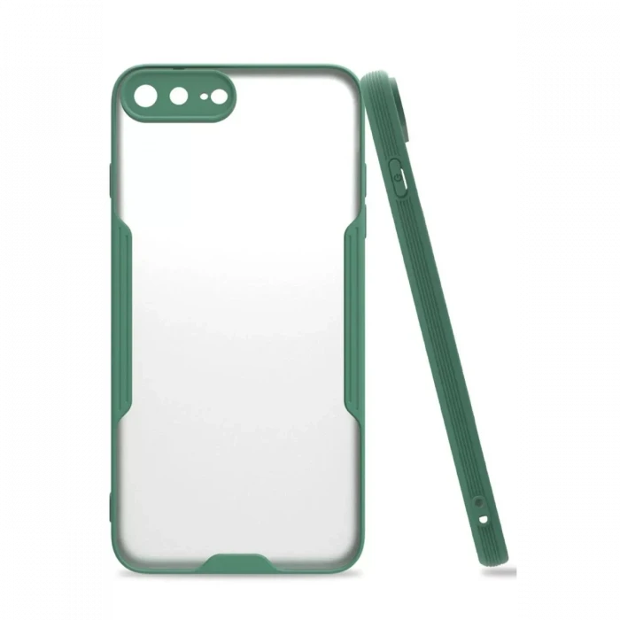 Newface Apple iPhone 7 Plus Kılıf Platin Silikon - Yeşil