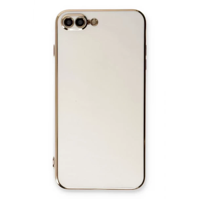 Newface Apple iPhone 7 Plus Kılıf Volet Silikon - Beyaz