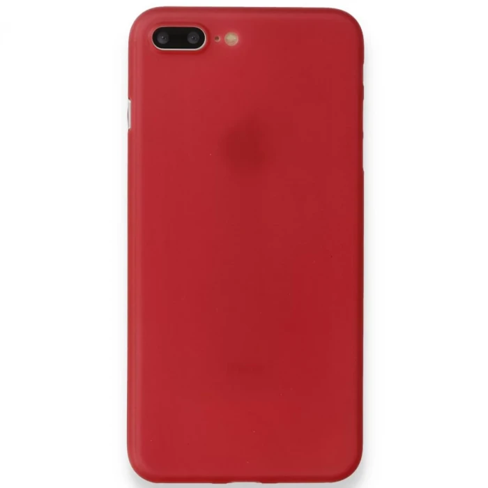 Newface Apple iPhone 8 Plus Kılıf PP Ultra İnce Kapak - Kırmızı