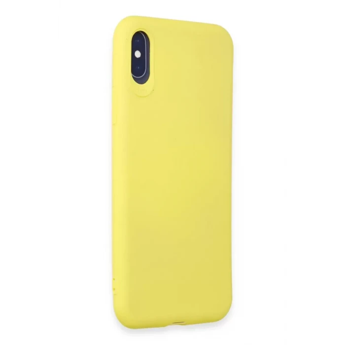 Newface Apple iPhone X Kılıf First Silikon - Sarı
