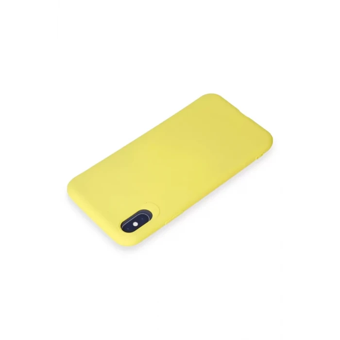 Newface Apple iPhone X Kılıf First Silikon - Sarı