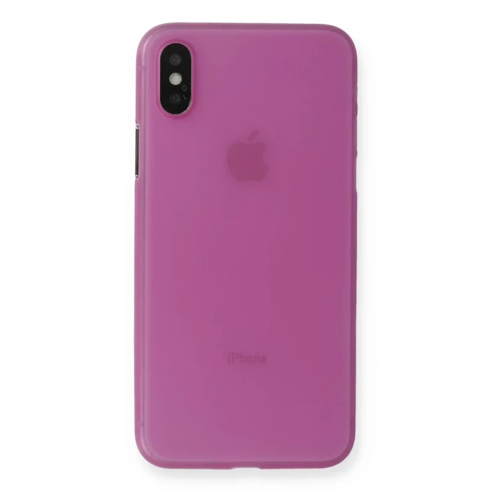 Newface Apple iPhone X Kılıf PP Ultra İnce Kapak - Pembe