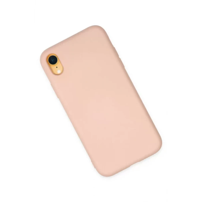 Newface Apple iPhone XR Kılıf Nano içi Kadife Silikon - Pudra