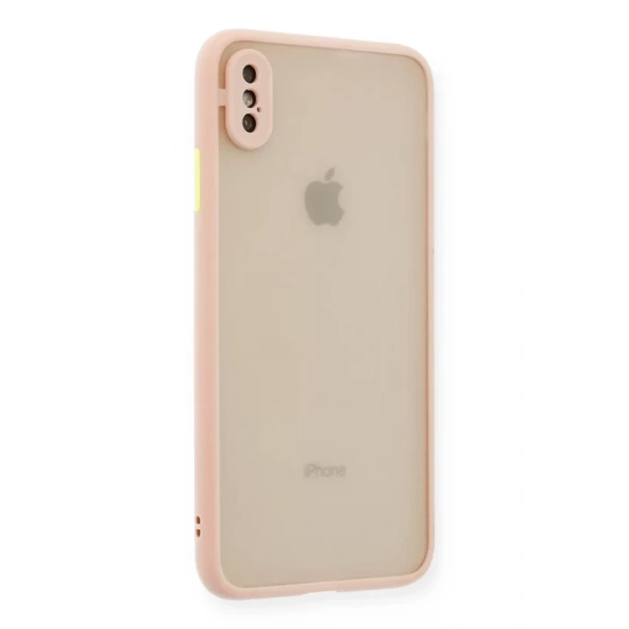 Newface Apple iPhone XS Max Kılıf Montreal Silikon Kapak - Pembe