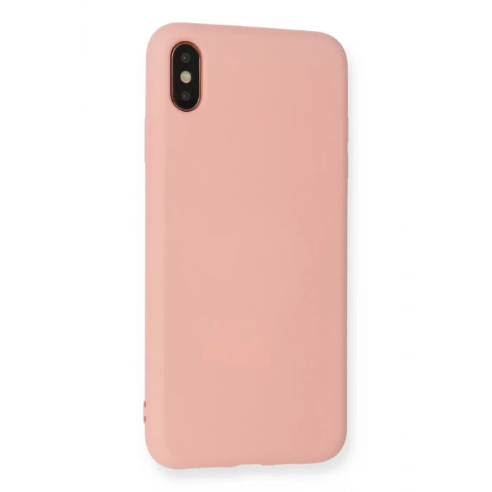 Newface Apple iPhone XS Max Kılıf Nano içi Kadife Silikon - Pembe