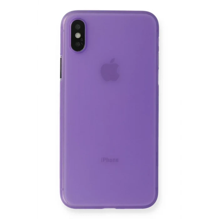 Newface Apple iPhone XS Max Kılıf PP Ultra İnce Kapak - Mor