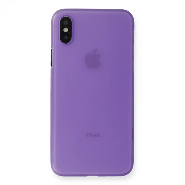 Newface Apple iPhone XS Max Kılıf PP Ultra İnce Kapak - Mor