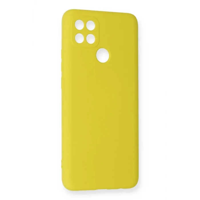 Newface Oppo A15 Kılıf Nano içi Kadife Silikon - Sarı