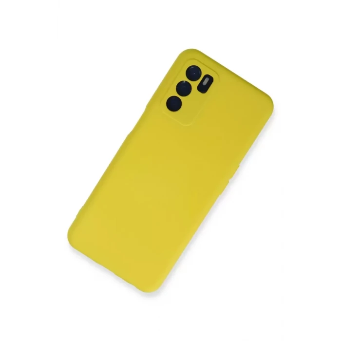 Newface Oppo A16 Kılıf Nano içi Kadife Silikon - Sarı