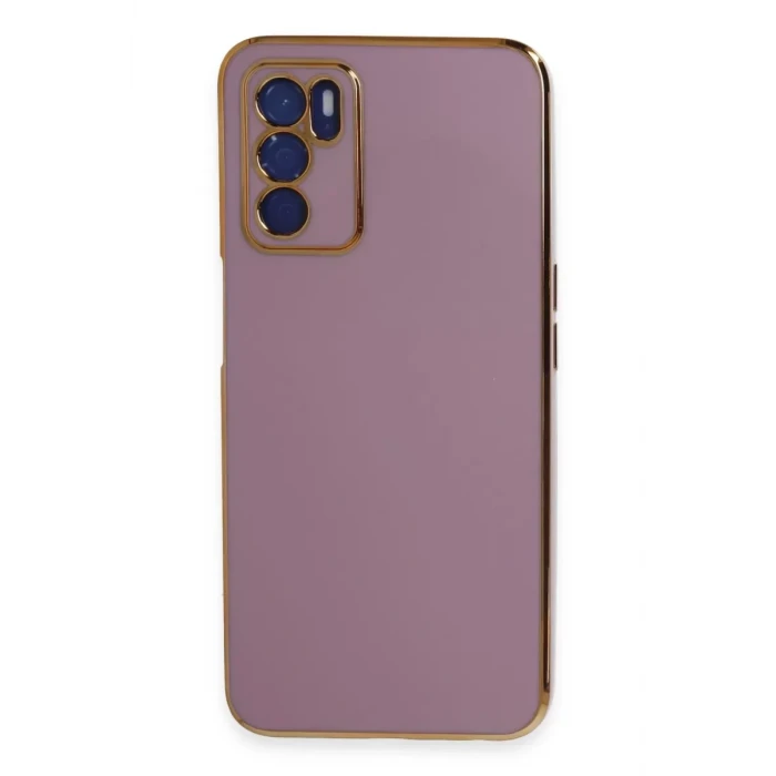 Newface Oppo A16 Kılıf Volet Silikon - Mor