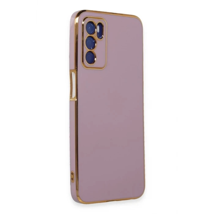 Newface Oppo A16 Kılıf Volet Silikon - Mor
