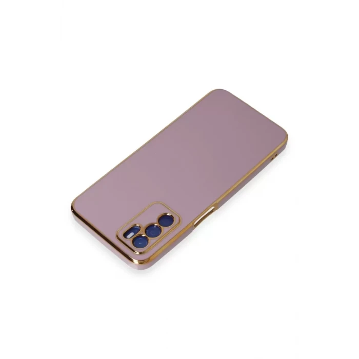 Newface Oppo A16 Kılıf Volet Silikon - Mor