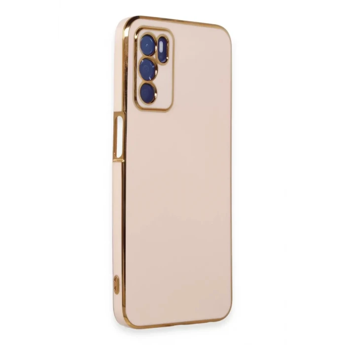 Newface Oppo A16 Kılıf Volet Silikon - Pembe