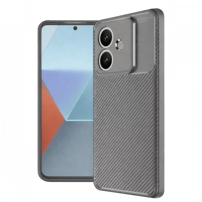 Newface Oppo A3 Kılıf Auto Focus Karbon Kapak - Gri