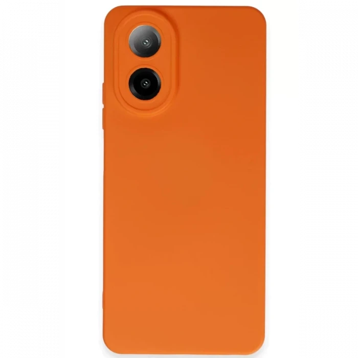 Newface Oppo A38 Kılıf Nano içi Kadife Silikon - Turuncu