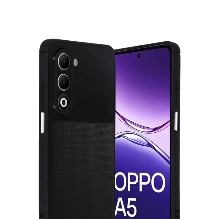 Newface Oppo A5 4G Auto Focus Karbon Kapak - Siyah