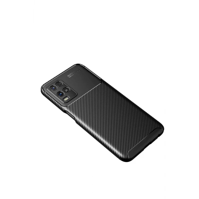 Newface Oppo A54 4G Kılıf Auto Focus Karbon Kapak - Siyah