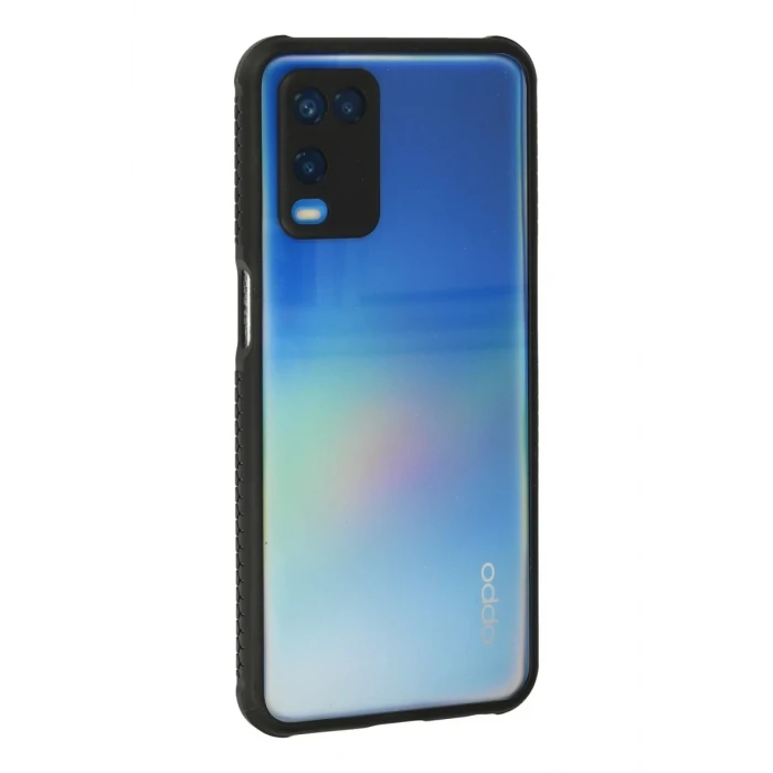 Newface Oppo A54 4G Kılıf Miami Şeffaf Silikon - Siyah