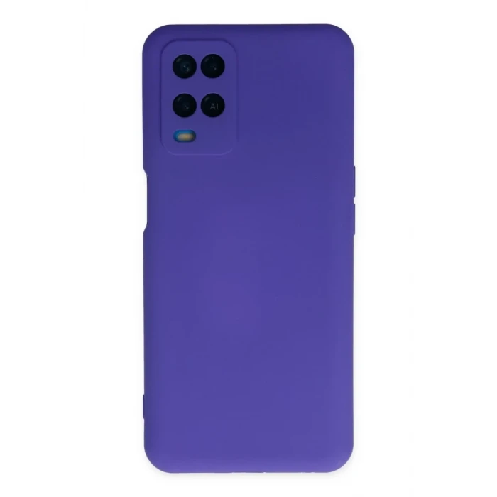 Newface Oppo A54 4G Kılıf Nano içi Kadife Silikon - Mor