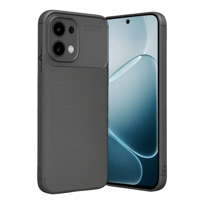 Newface Oppo A6 Pro 4G Auto Focus Karbon Kapak - Gri