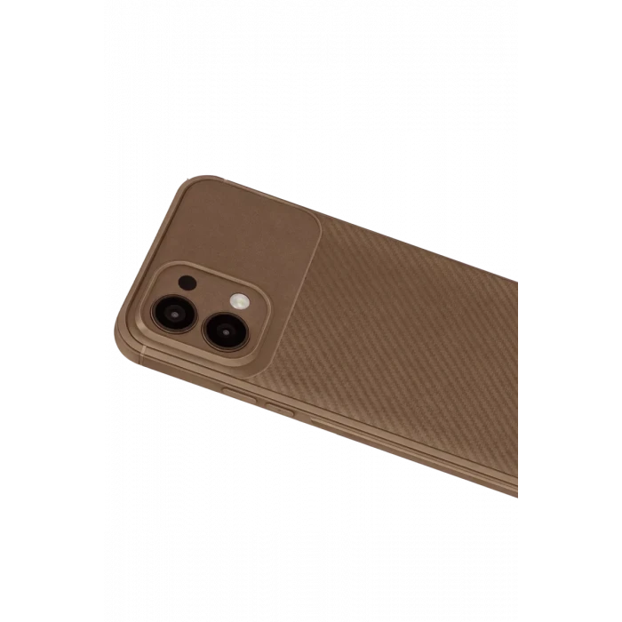 Newface Oppo A6 Pro 4G Auto Focus Karbon Kapak - Kahverengi