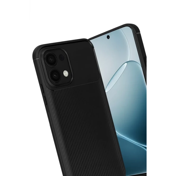 Newface Oppo A6 Pro 4G Auto Focus Karbon Kapak - Siyah