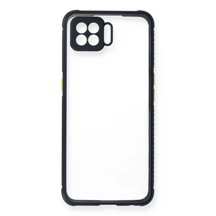 Newface Oppo A73 Kılıf Miami Şeffaf Silikon - Lacivert