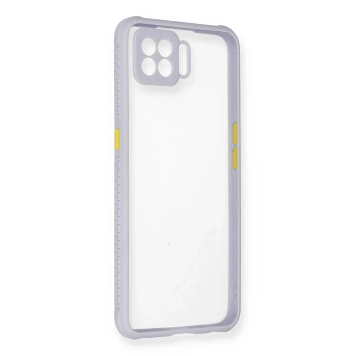 Newface Oppo A73 Kılıf Miami Şeffaf Silikon - Lila