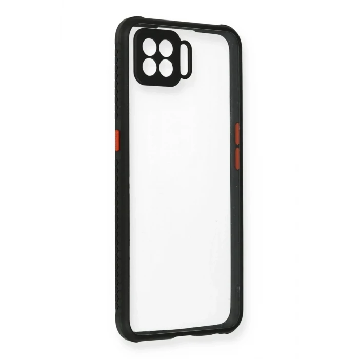 Newface Oppo A73 Kılıf Miami Şeffaf Silikon - Siyah