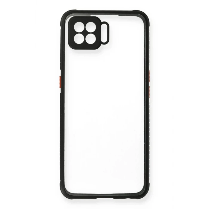 Newface Oppo A73 Kılıf Miami Şeffaf Silikon - Siyah