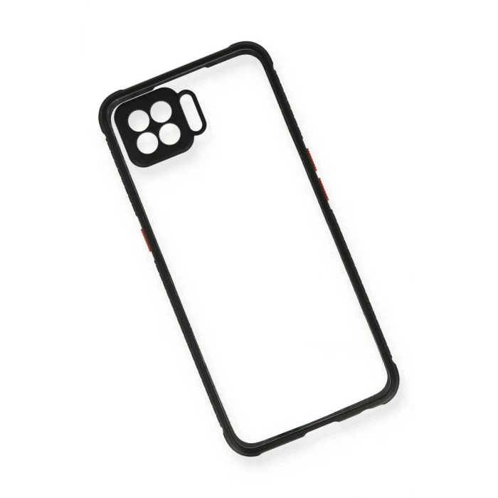 Newface Oppo A73 Kılıf Miami Şeffaf Silikon - Siyah
