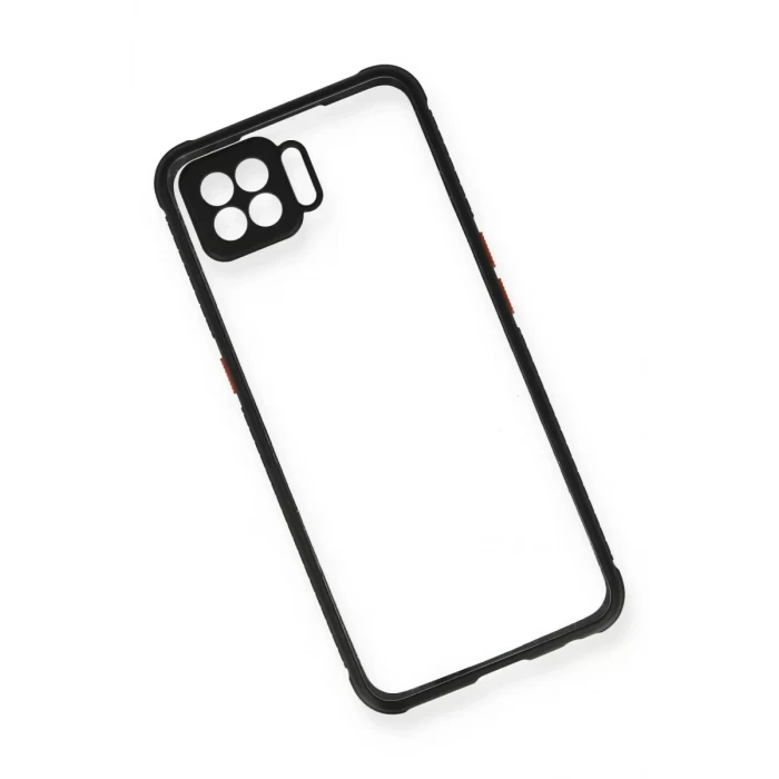 Newface Oppo A73 Kılıf Miami Şeffaf Silikon - Siyah