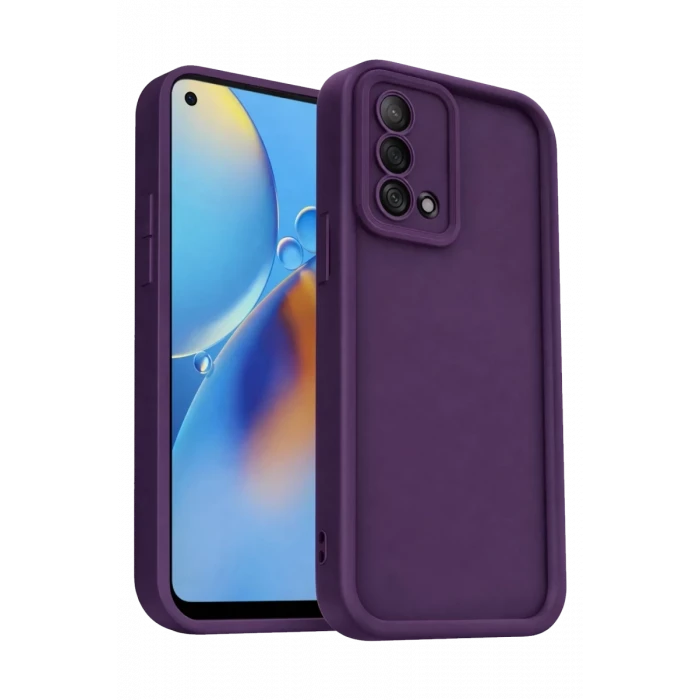 Newface Oppo A74 4G Kılıf Viera Silikon - Mürdüm