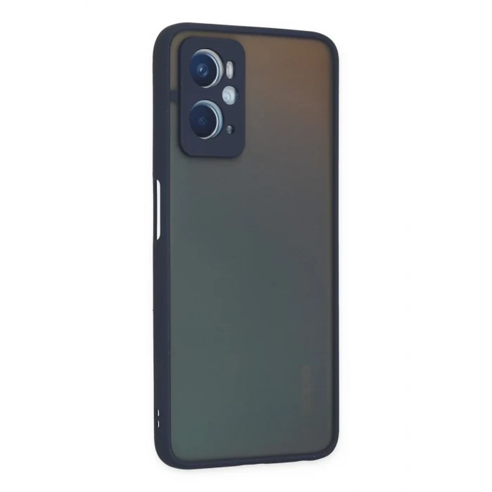 Newface Oppo A96 Kılıf Montreal Silikon Kapak - Lacivert