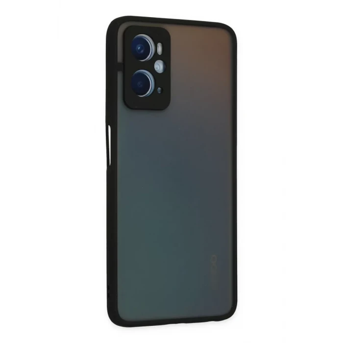 Newface Oppo A96 Kılıf Montreal Silikon Kapak - Siyah