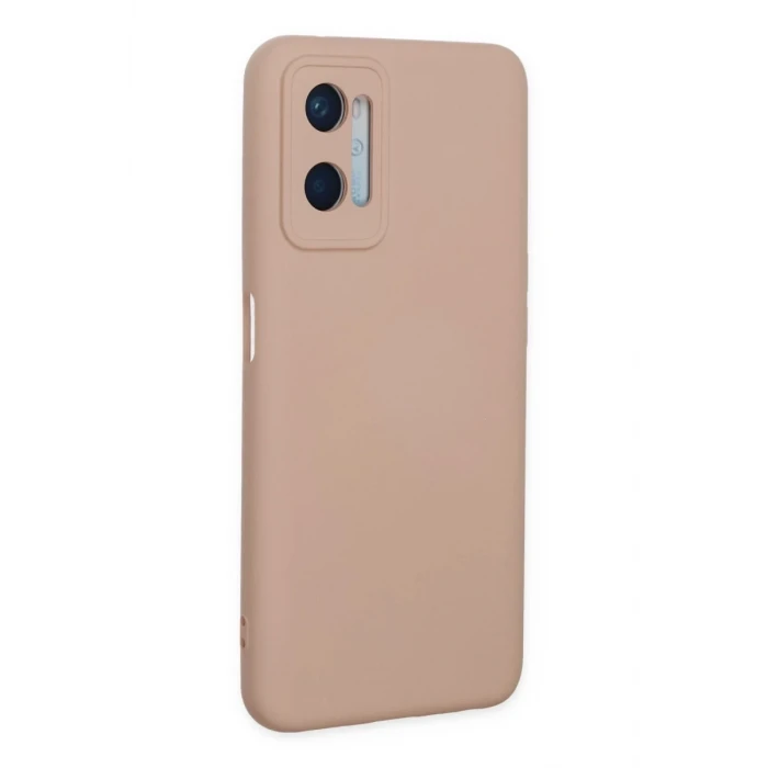 Newface Oppo A96 Kılıf Nano içi Kadife Silikon - Pudra